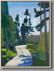 AT THE SUMMIT   2009-10  oil/board  22"x53½"