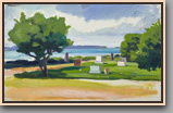 AT THE SUMMIT   2009-10  oil/board  22"x53½"